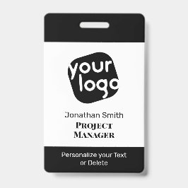 Crachá de identificação personalizado minimalista 