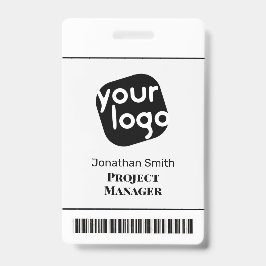 Crachá de identificação personalizado minimalista 