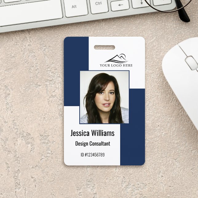 Crachá de identificação personalizado moderno corp (Criador carregado)