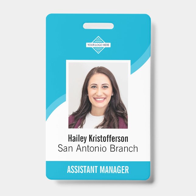 Crachá de identificação personalizado para funcion (Frente)