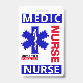 Crachá de identificação personalizado para médico 