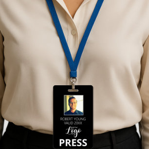Crachá de identificação personalizado PRESS - Pass