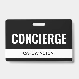 Crachá de identificação personalizado simples pret