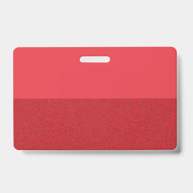Crachá de Identificação Personalizado Vermelho Fen (Frente)