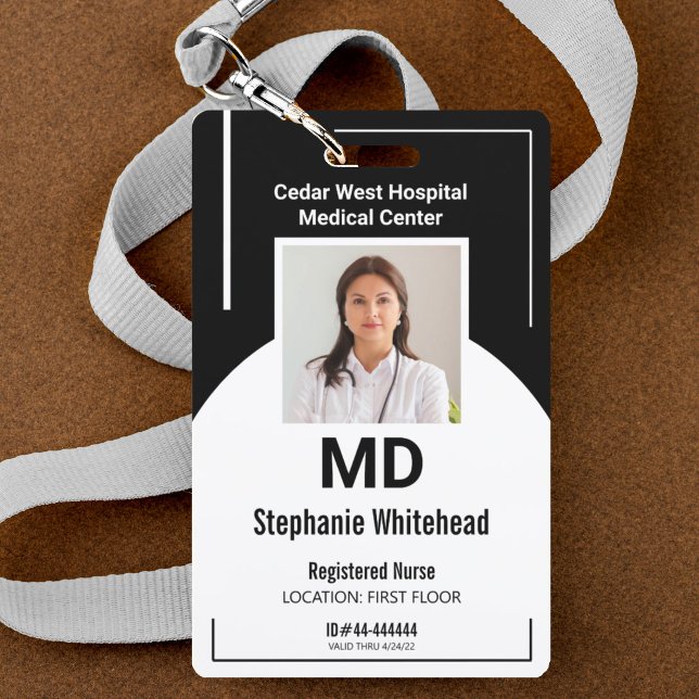 Crachá de Identificação Pessoal de Funcionário Méd (Your photo ID employee badge is not just an identification tool, but a powerful communication medium)
