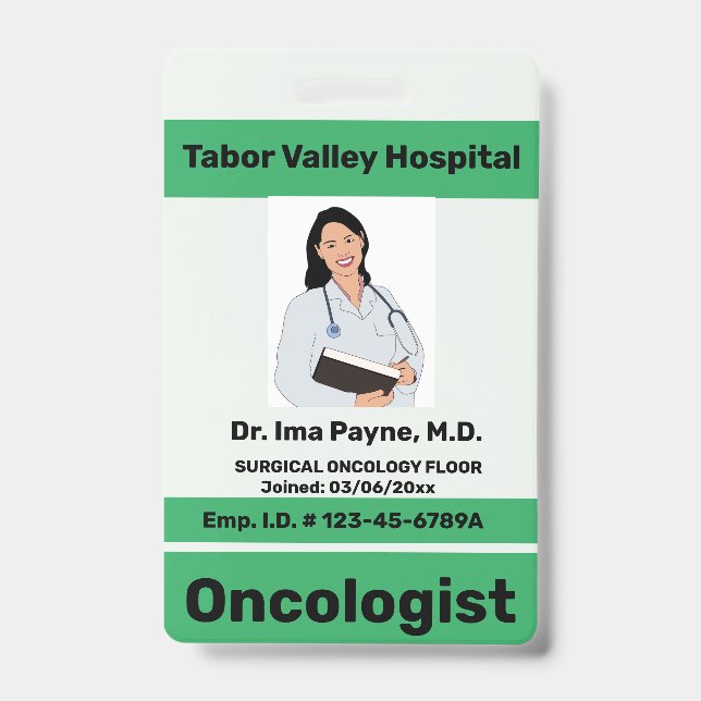 Crachá de Identificação Profissional Editável para (Frente)