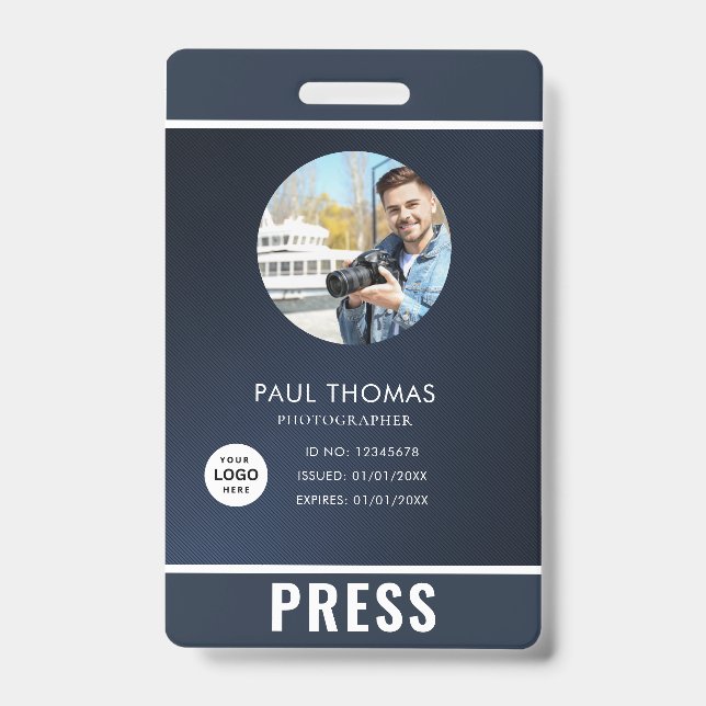 Crachá de Imprensa Fotografador (Front)
