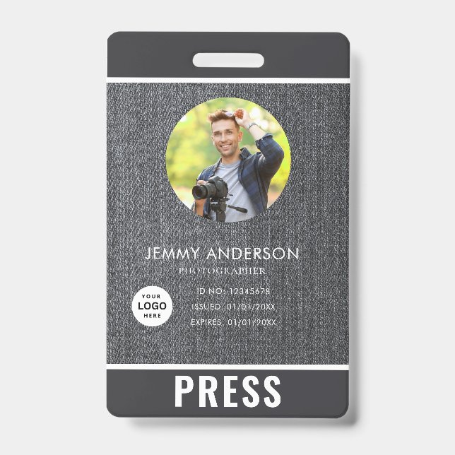 Crachá de Imprensa Fotografador (Front)