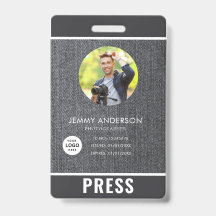 Crachá de Imprensa Fotografador