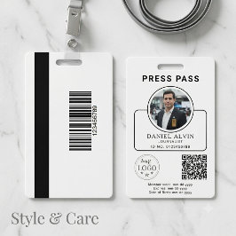 Crachá de Imprensa Personalizado com Sua Foto ID e