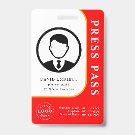 Crachá de Imprensa Profissional – Design de Foto e