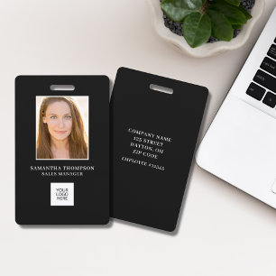 Crachá de logotipo da empresa para identificação d