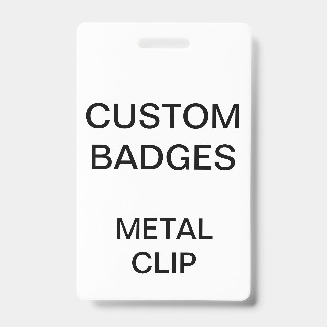 Crachá de Metal Personalizado Sob Medida (Frente)