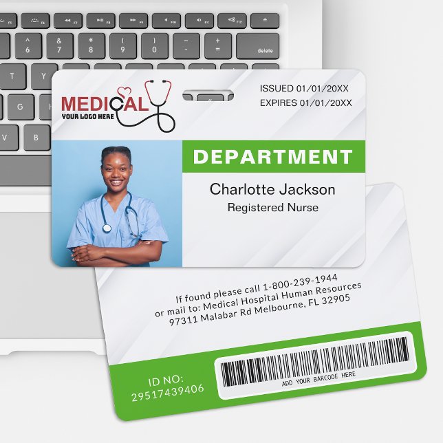 Crachá de Modelo de negócios moderno e simples da  (Criador carregado)