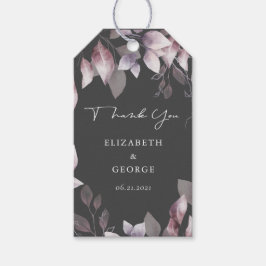 crachá de monograma floral etiquetas de presentes