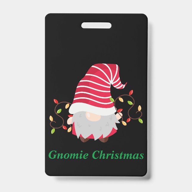 Crachá de Natal Gnomie (Frente)
