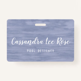 Crachá de negócios azul esmaecido