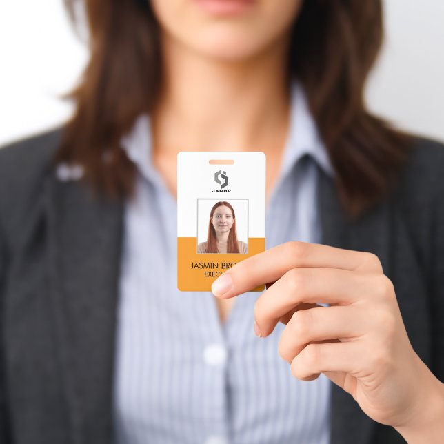 Crachá de Nome & Código QR Personalizado Funcionár (Apresentado)