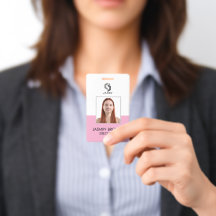Crachá de Nome & Código QR Personalizado Funcionár