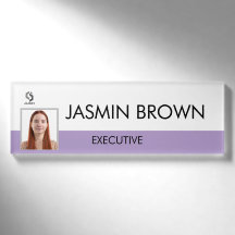 Crachá de Nome & Código QR Personalizado Funcionár