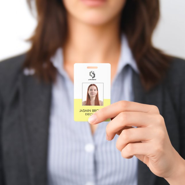 Crachá de Nome & Código QR Personalizado Funcionár (Apresentado)