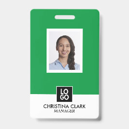 Crachá de Nome com Foto e Logotipo Personalizado p