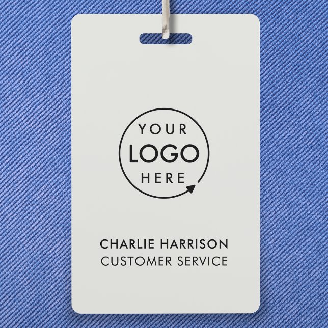 Crachá de Nome | Crachás de Identificação Personal (Minimal company branded staff ID badges for business events & employee identity.)