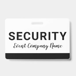 Crachá de Nome da Empresa do Funcionarios de Segur