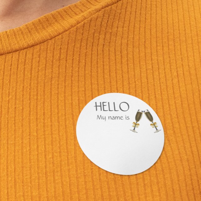 Crachá de Nome de etiqueta de Grupo de Champanhe (Criador carregado)