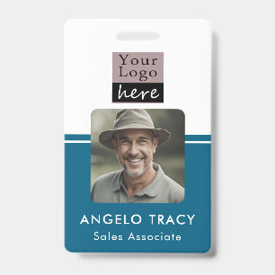 Crachá de nome de foto de logotipo de negócios sim