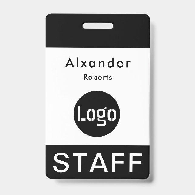 Crachá de Nome de Funcionário com Logotipo Persona (Frente)
