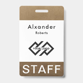 Crachá de Nome de Funcionário com Logotipo Persona
