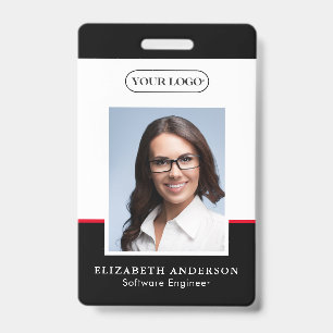 Crachá de Nome de Funcionário Personalizado com Fo