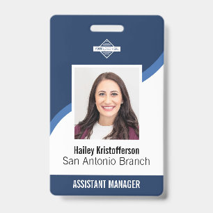 Crachá de Nome de ID de Foto de Logo de Funcionári