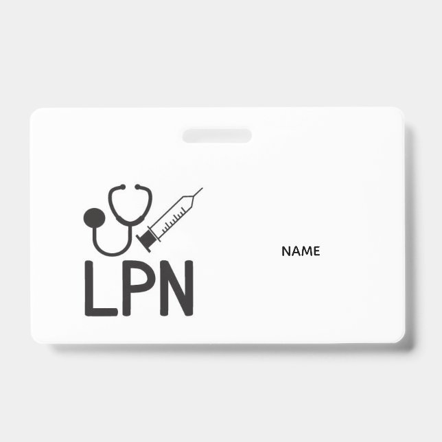 Crachá de Nome de LPN (Frente)