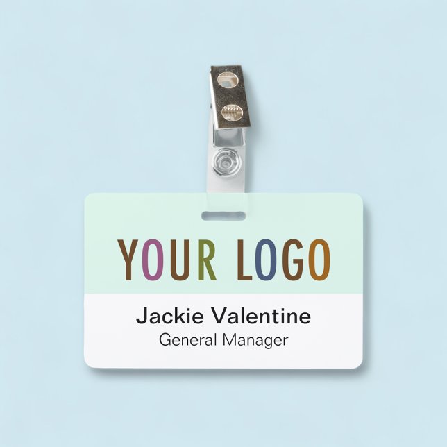 Crachá de Nome de Plástico Duro Personalizado com  (MISOOK Employee Badge with Clip)