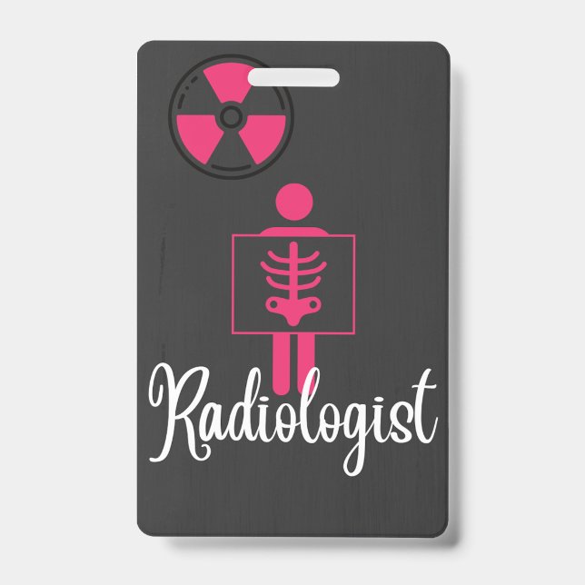 Crachá de Nome de Radiologista (Frente)