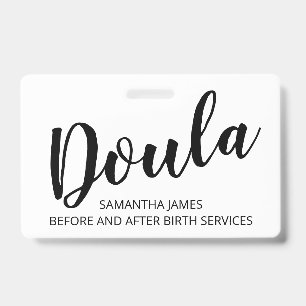 Crachá de Nome de Serviços de Nascimento de Doula