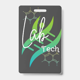 Crachá de Nome de Técnico de Laboratório