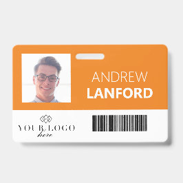 Crachá de Nome do Funcionário| Logotipo e cor pers