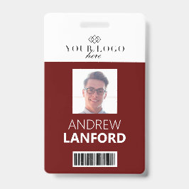 Crachá de Nome do Funcionário| Logotipo e cor pers