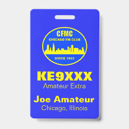 CRACHÁ de Nome e Sinal de Chamada Vertical do CFMC