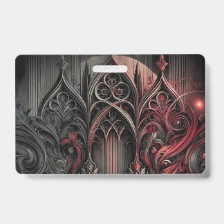 Crachá de Nome Elegância Gótica