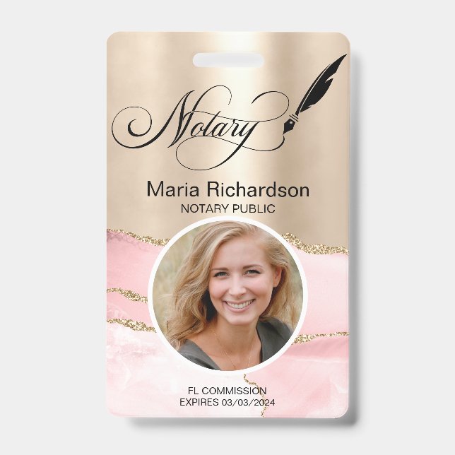 Crachá de Nome Fotográfico de Assinatura de Emprés (Front)