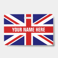 Crachá de nome personalizado com bandeira do Reino