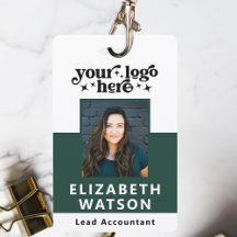 Crachá de Nome Personalizado com ID de Evento e Fo