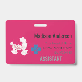 Crachá de Nome Personalizado - Holder.Reel.Pin.ID.