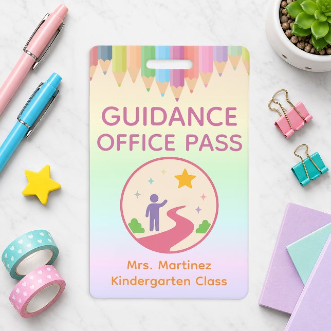 Crachá de Passagem do Gabinete de Orientação Arco- (Guidance Office Pass Badge)