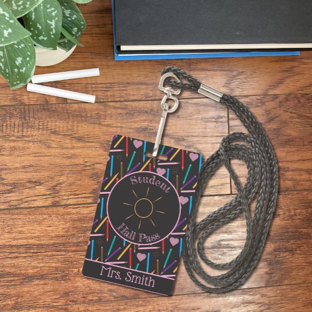 Crachá de passagem para sala de aula de professor  (Criador carregado)