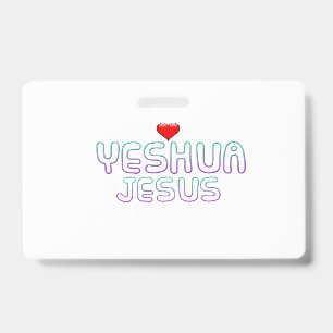 Crachá de plástico - Horizontal Jesus Yeshua